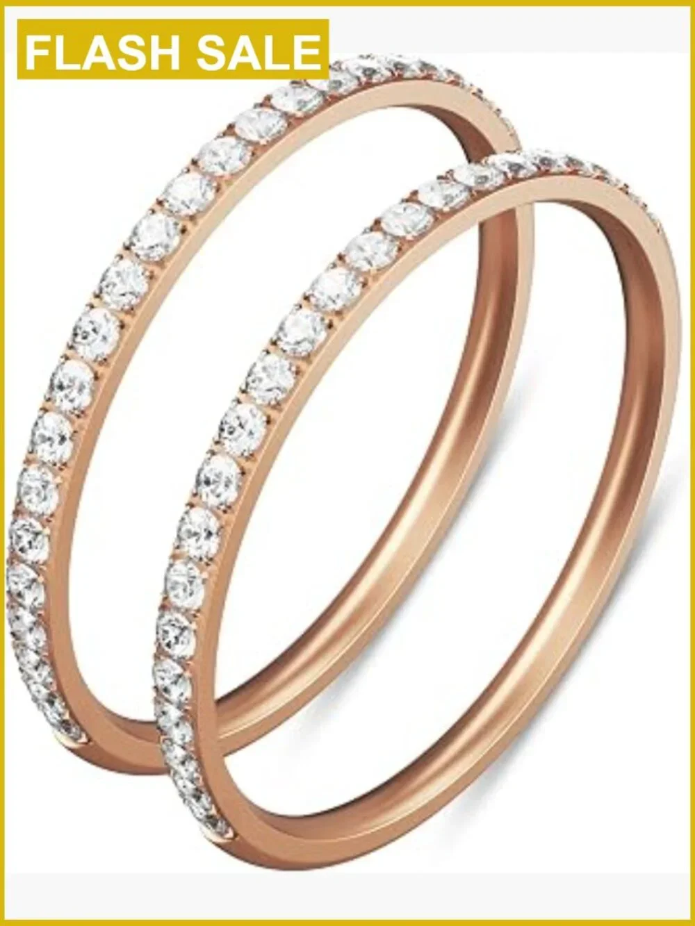 2 Pack 14k Gold Plated Stackable Bands Fit Oura Ring 4/5/3